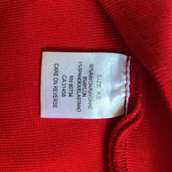 Red Bodycon Bandage Dress - Picture 5 of 6